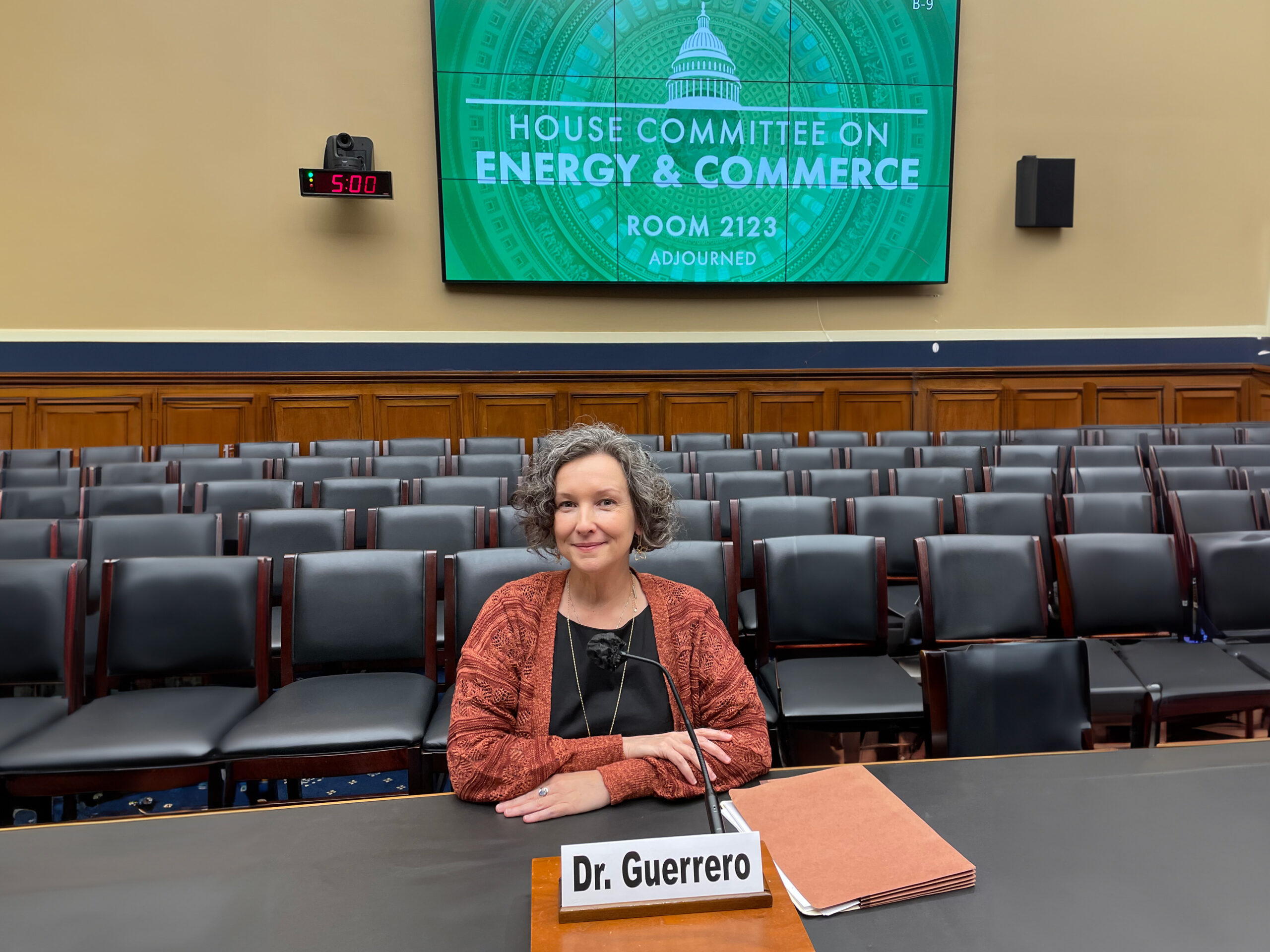 All-Options National Program Director Paulina Guerrero prepares to give Congressional testimony before the U.S. House Subcommittee on Oversight and Investigations Hearing on “Roe Reversal: The Impacts of Taking Away the Constitutional Right to an Abortion" on July 19, 2022 in Washington, D.C.