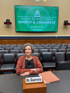 All-Options National Program Director Paulina Guerrero prepares to give Congressional testimony before the U.S. House Subcommittee on Oversight and Investigations Hearing on: “Roe Reversal: The Impacts of Taking Away the Constitutional Right to an Abortion.”